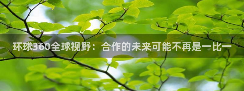 500网足球比分：环球360全球视野：合作的未来可能不再是一比一